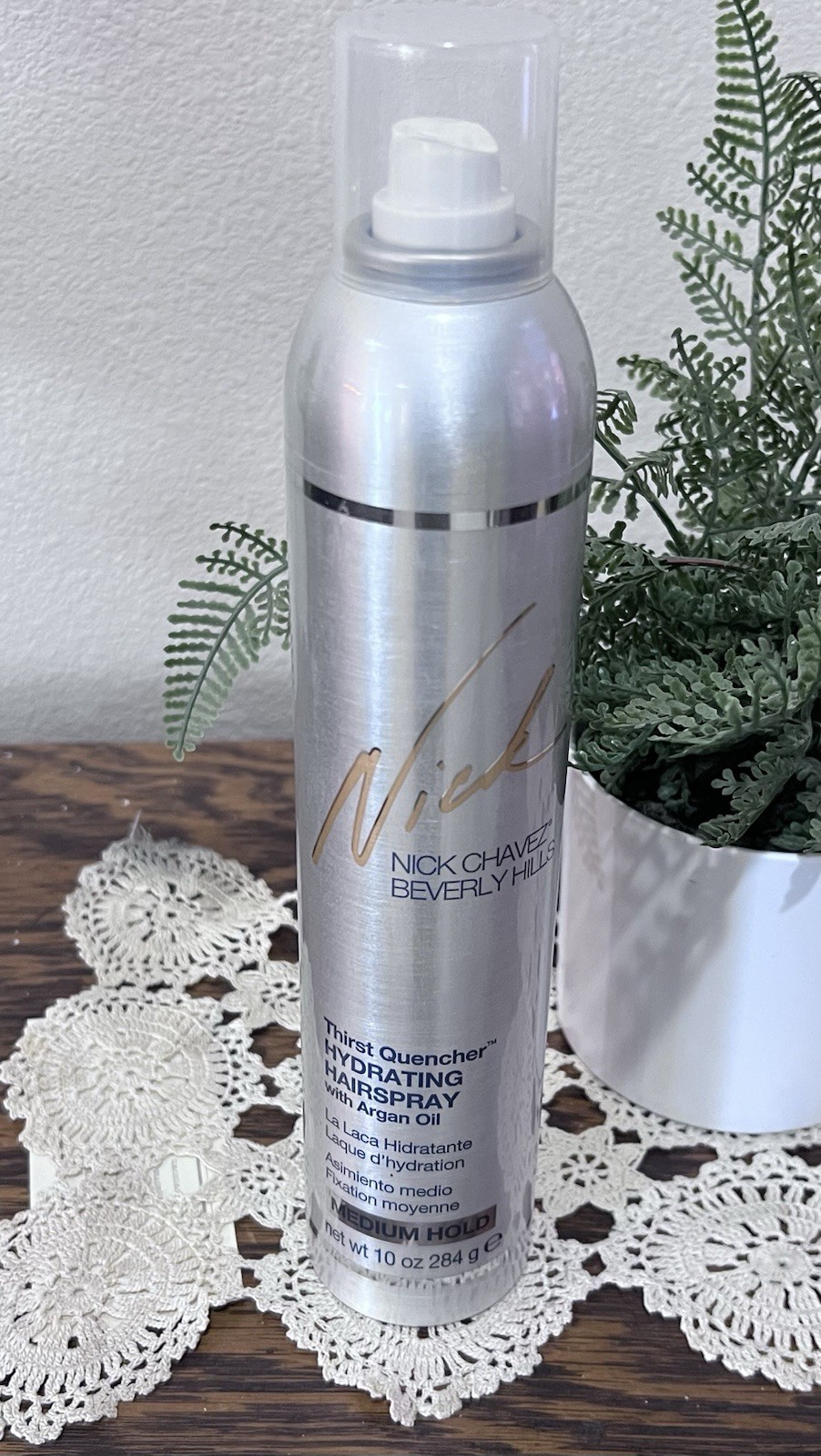 Nick Chavez Beverly Hills Thirst Quencher Hydrating Hairspray Argan Oil 10 oz