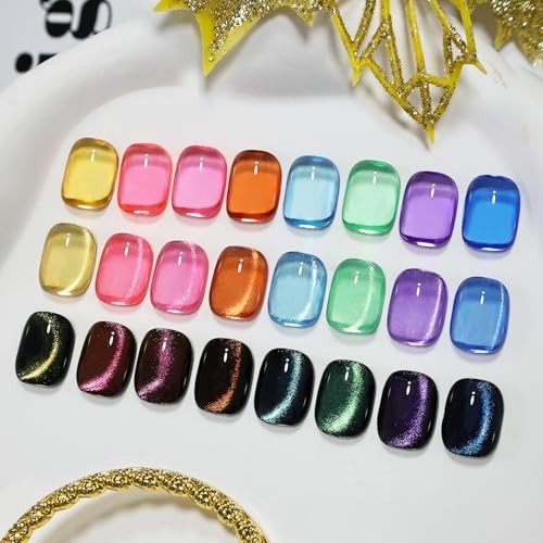 Candy Jelly Gel Nail Polish Set 9 Colors Pink Purple Yellow Blue Green with