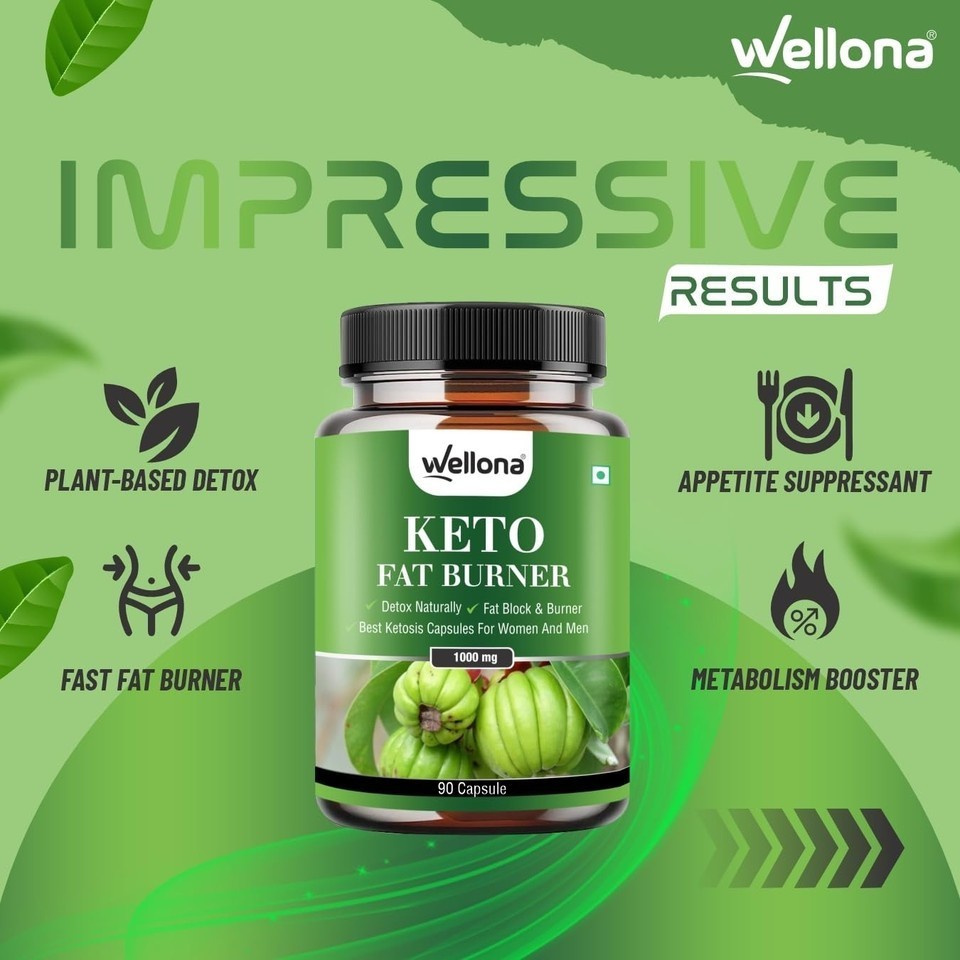 Keto Fat Burner 1000mg 90 Capsules with Garcinia, Green Tea & Coffee Extract
