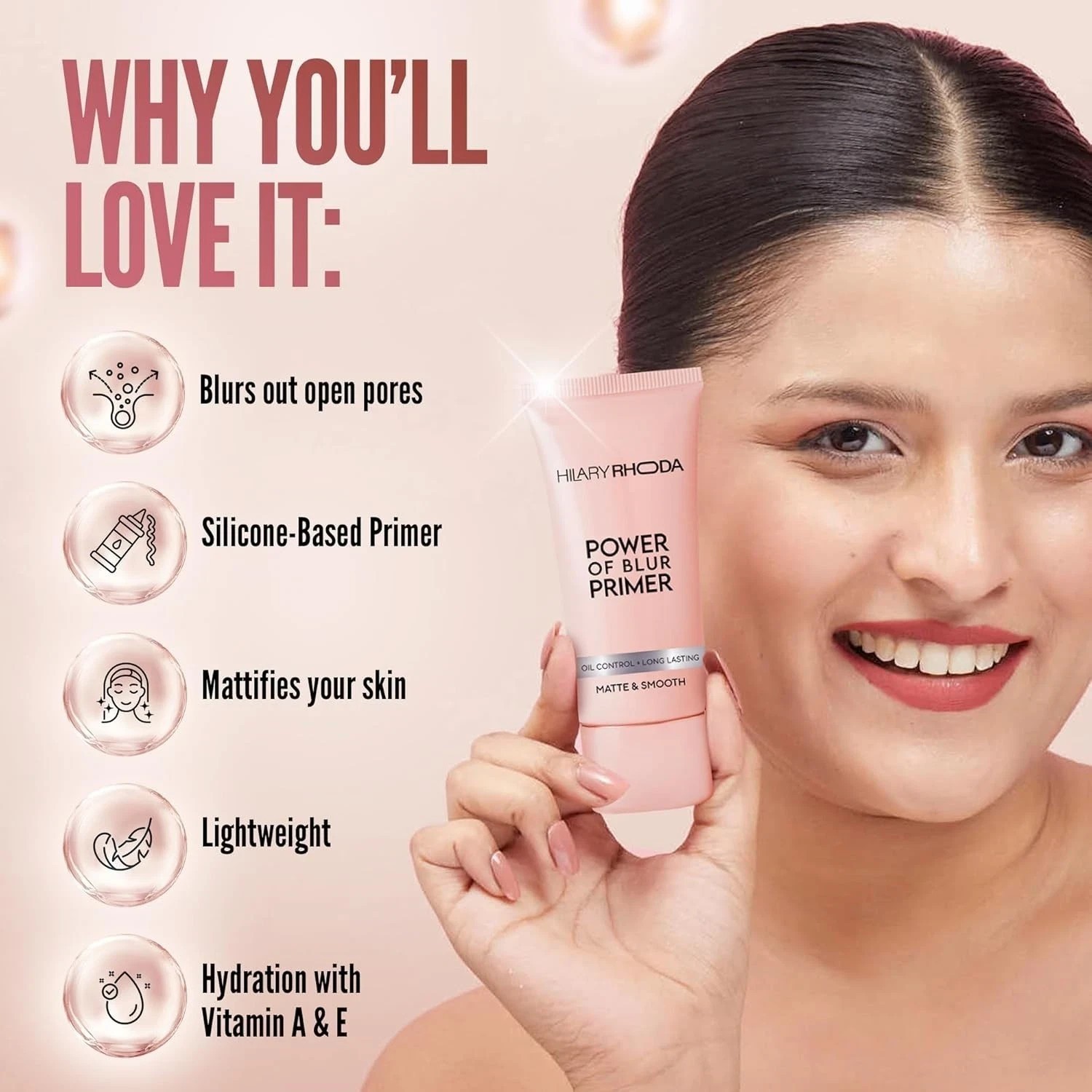 Hilary Rhoda Power of Blur Primer for face Waterproof & Vitamin Enriched 30ml