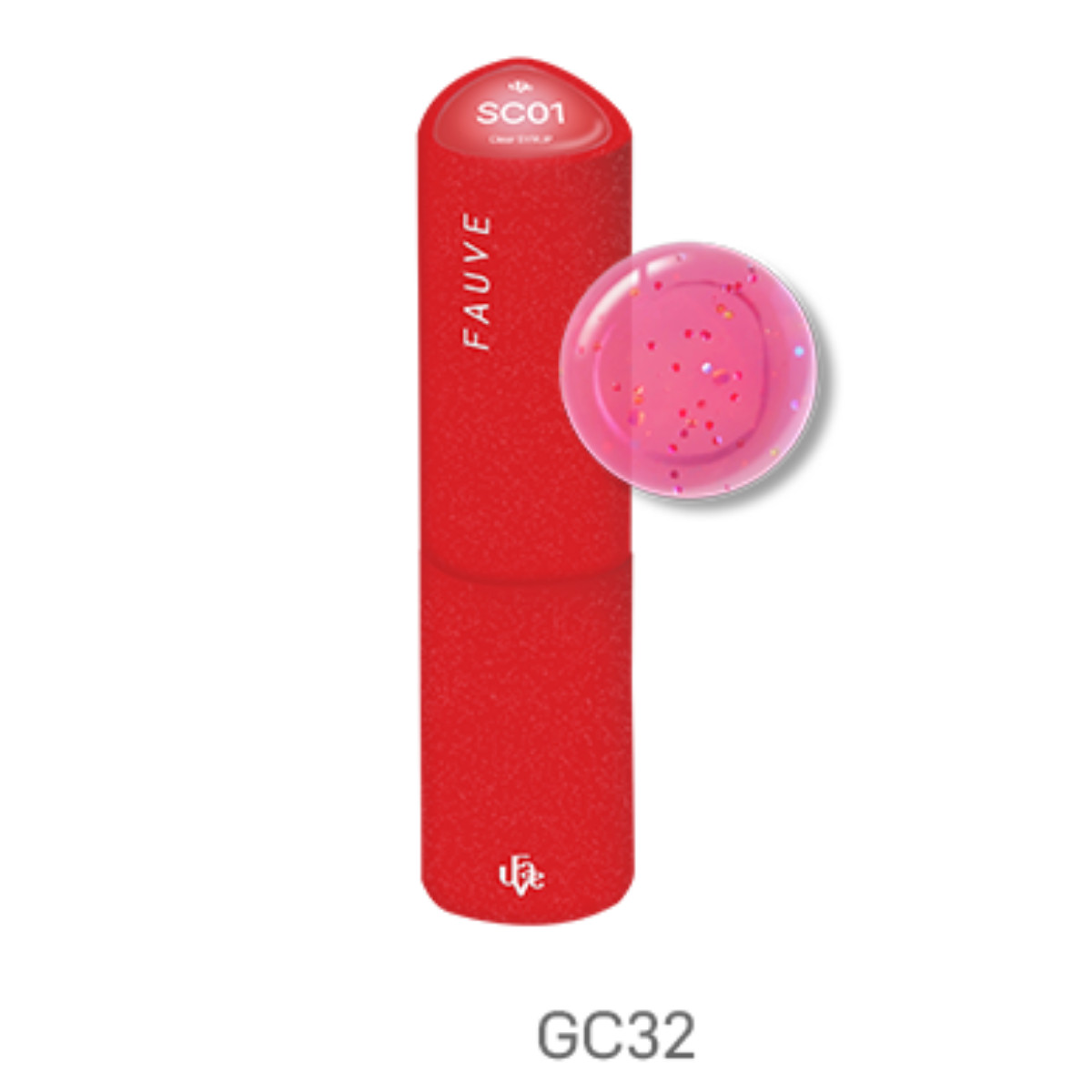 Fauve Gel TOMATO Glitter Syrup & Magnet Red Collection Soak Off Nail Gel
