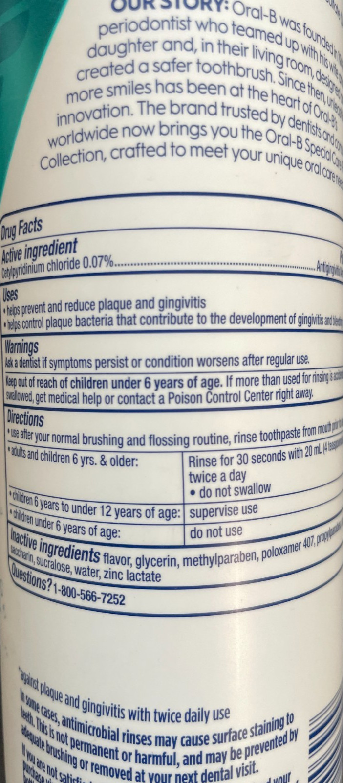 Oral-B Gum Detoxify Oral Rinse – Mild Mint – 2 Pack- 16 Fl Oz Each