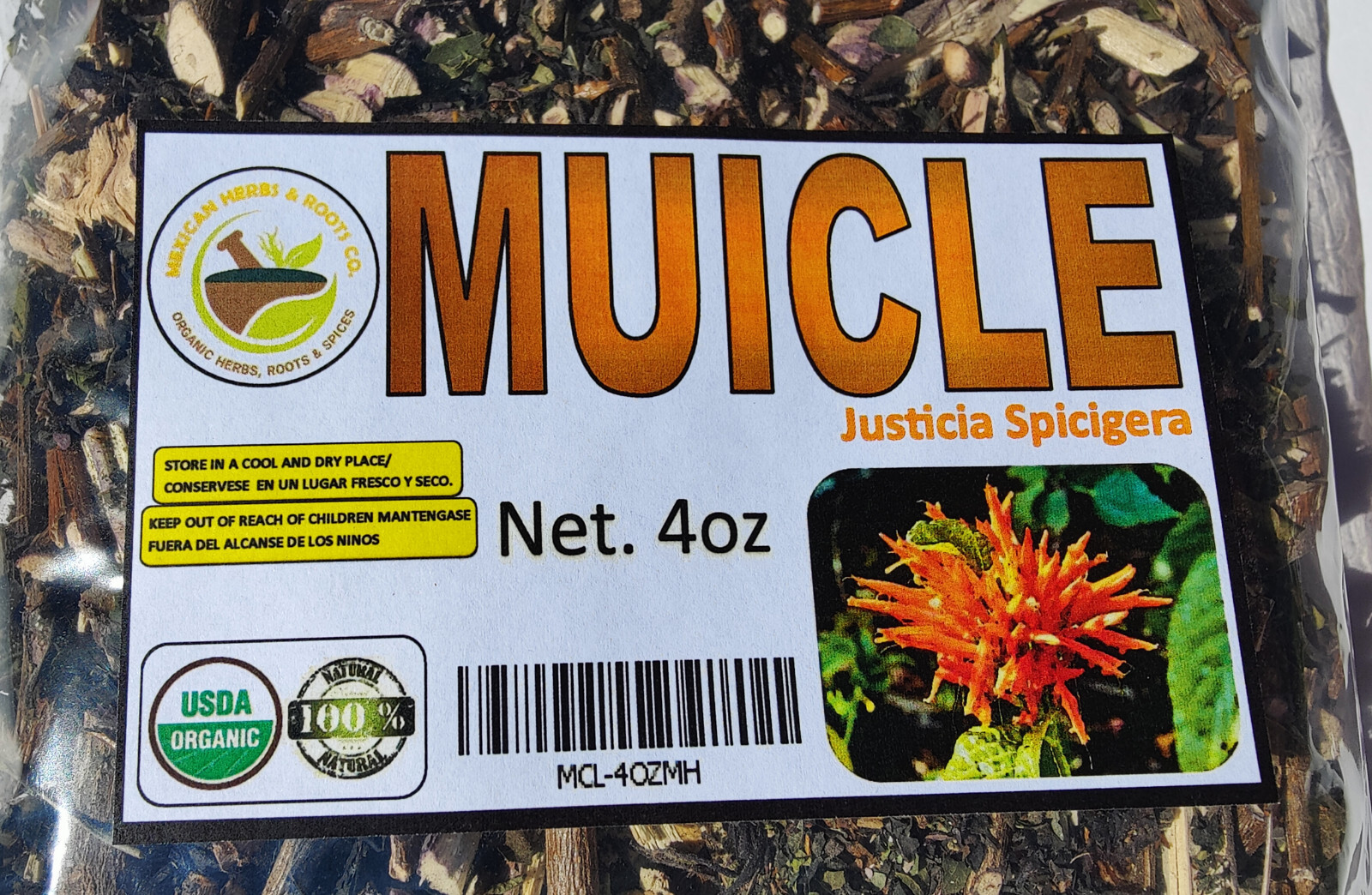 4oz Muicle Muitle Hierba/te Muycle Mexican Honeysuckle 100% organic herbs/tea