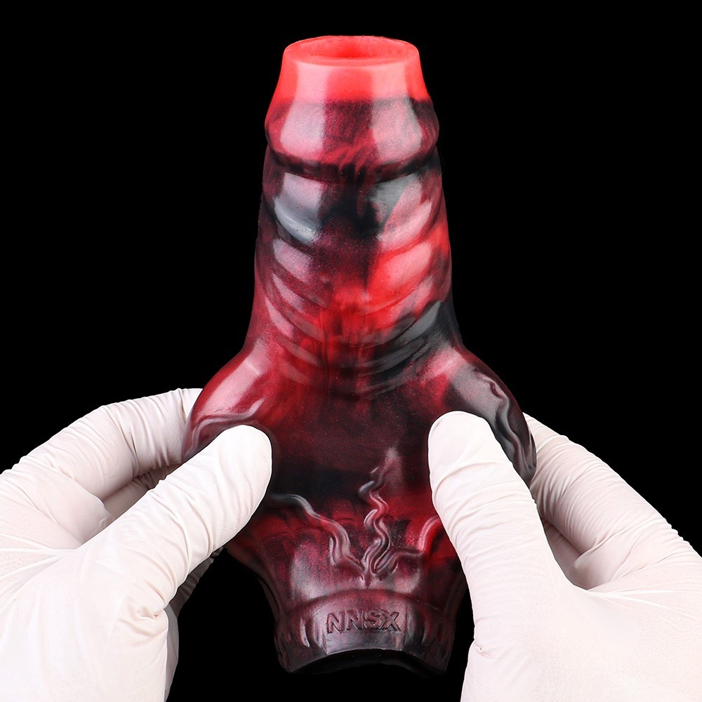 Male Fantasy Monster Cock Extension Sleeve Silicone Enlarger Enhancer Sheath