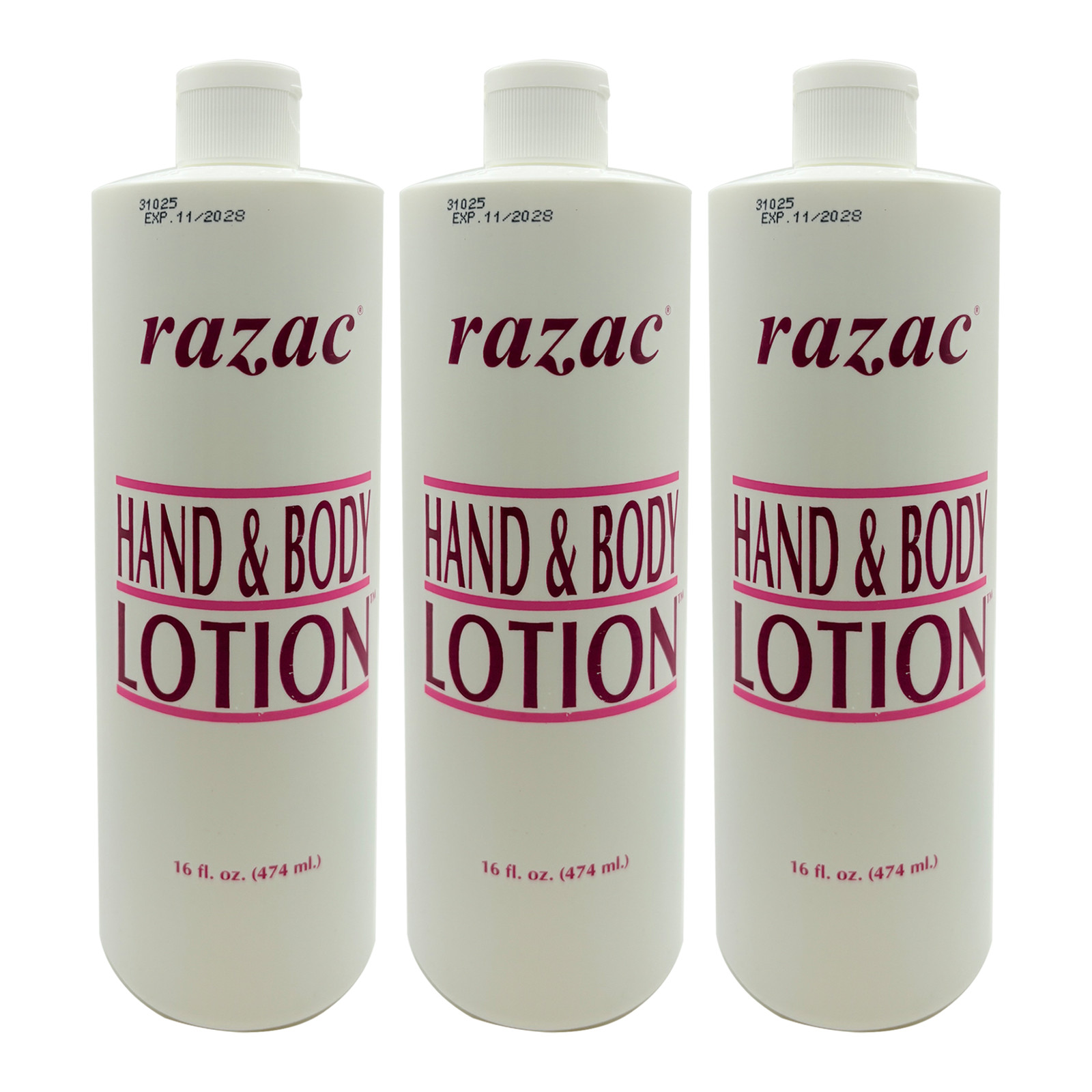 Razac Hand & Body Lotion (16oz) (3PACK) EXP. 11/2028
