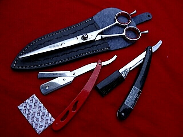 Money Back Warranty 8″ Hairdressing Barber Scissors/Japanese Steel+ 2 x Razors