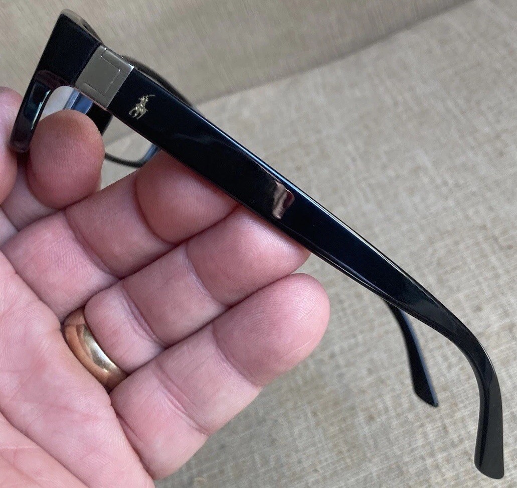 RALPH LAUREN POLO 2033 5001 Shiny Black Full Acetate Frame Men’s Eyeglasses 140