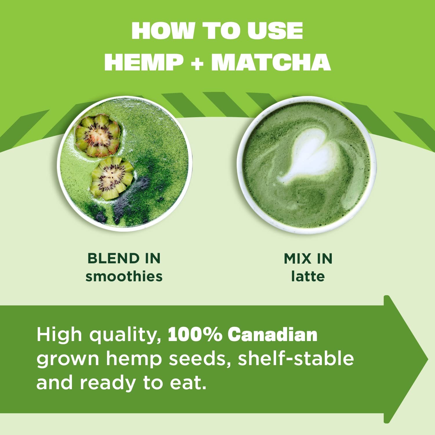 Manitoba Harvest Organic Hemp And Matcha Powder 5.5 Oz Energy 6G Of Protein 2G