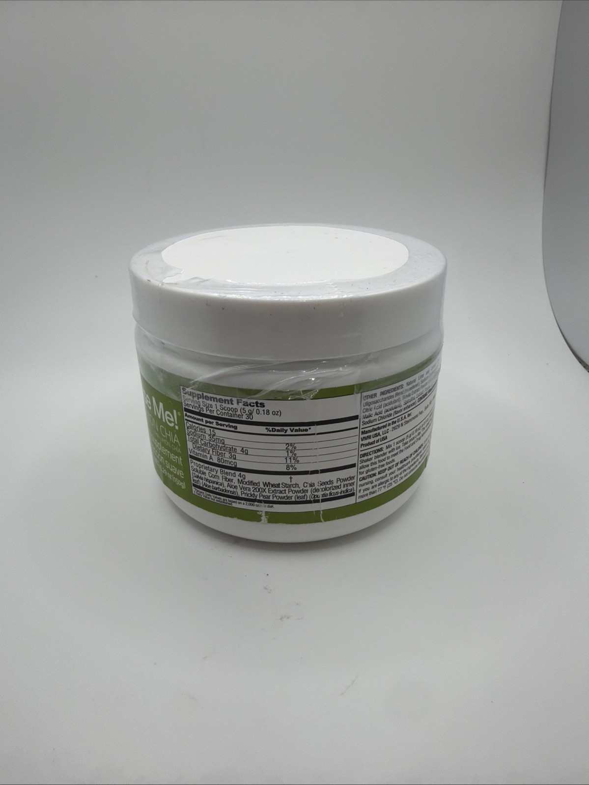 Vivri Cleanse Me. Lime Lemon Chia. Sealed. 30 Serv. BB 11/25. Free Shipping.