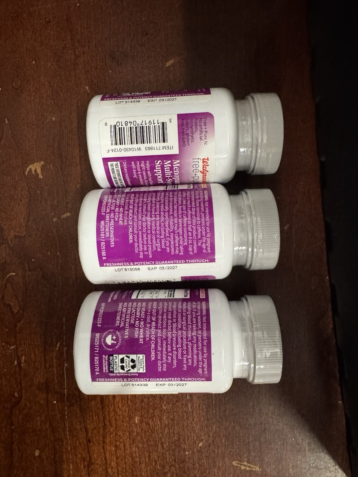 WALGREENS Menopause Mental Alertness Support EXP 5/27 NEW (Pack of 3) FREE SHIP