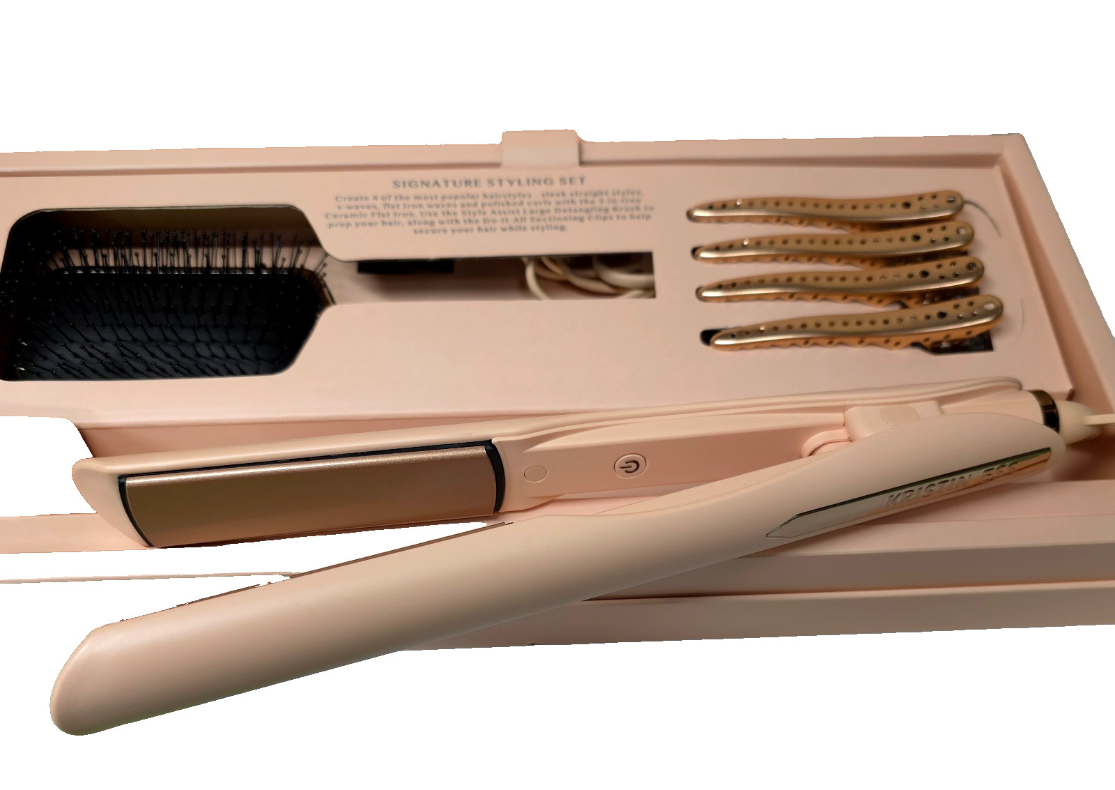 Kristin Ess Hair Signature Styling Set 3-in-1 Ceramic Flat Iron 4 Heat Settings