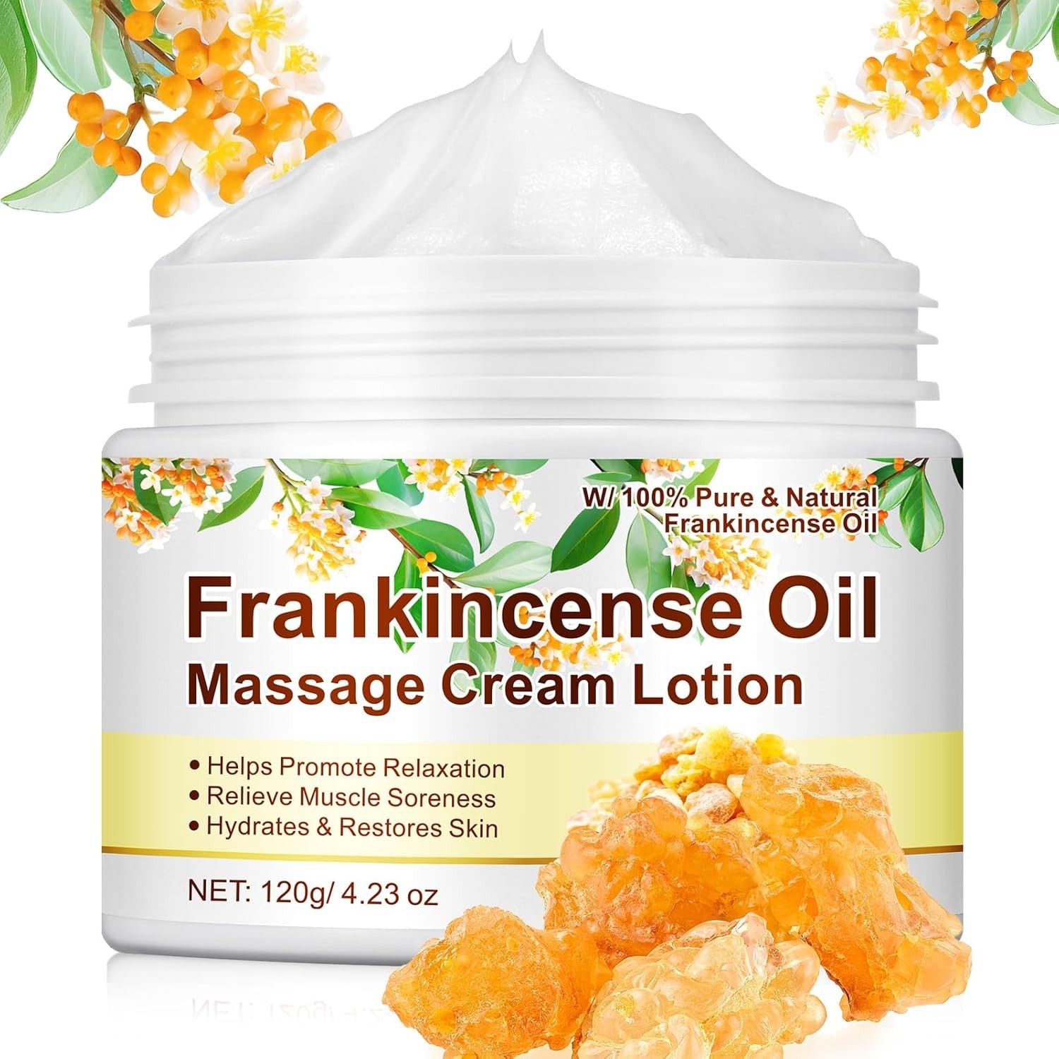 Vitality Frankincense Balm 4.23 Fl.Oz, Deep Moisturizing Frankincense Cream