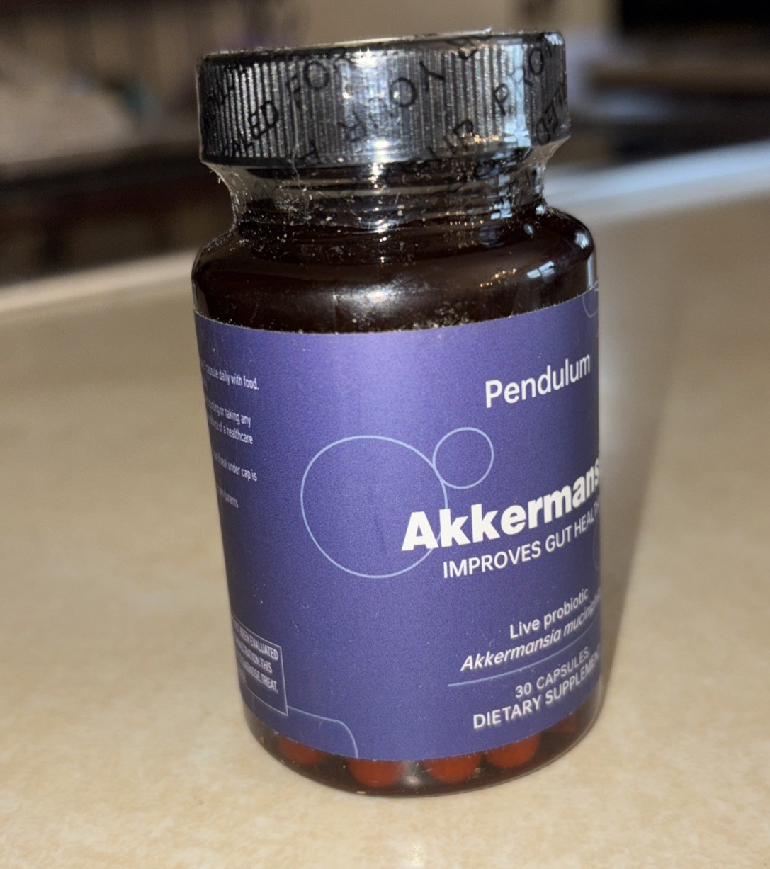 Pendulum Akkermansia 30 Capsules Improves Gut Health Live Probiotic BB: 12/25