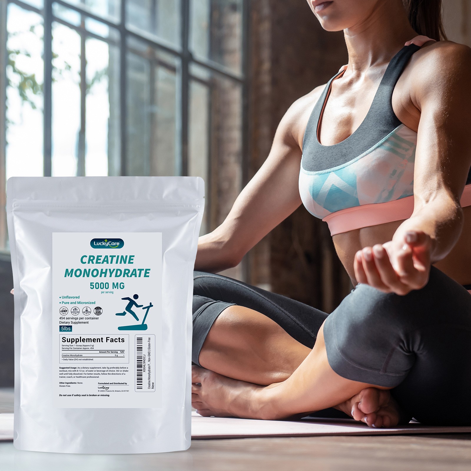 Pure Creatine Monohydrate 10lbs Powder Micronized 5000mg Per Serving Unflavored