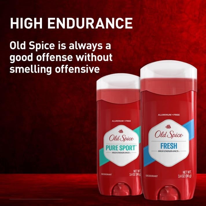 Old Spice Aluminum Free Deodorant for Men, High 3 Ounce (Pack of 2)