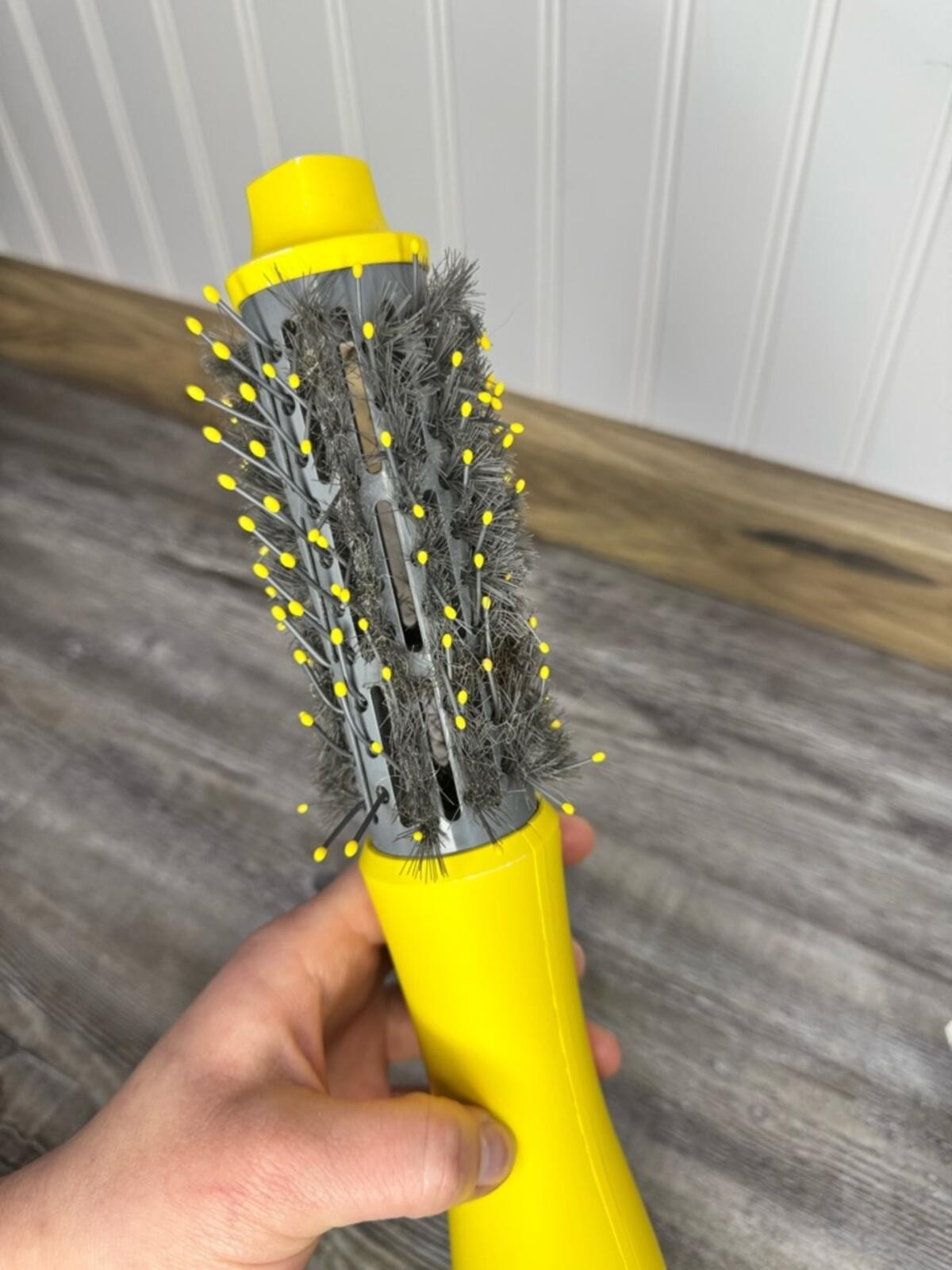 Drybar Single Shot Round Brush Hair Blow Dryer Yellow Grey