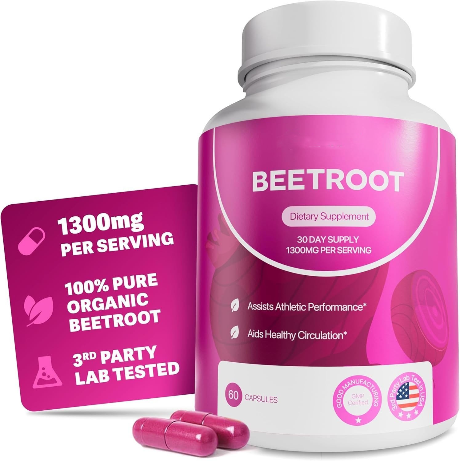 3-1PCS Rosabella Organic Beet Root Natural Energy Boost Blood Pressure