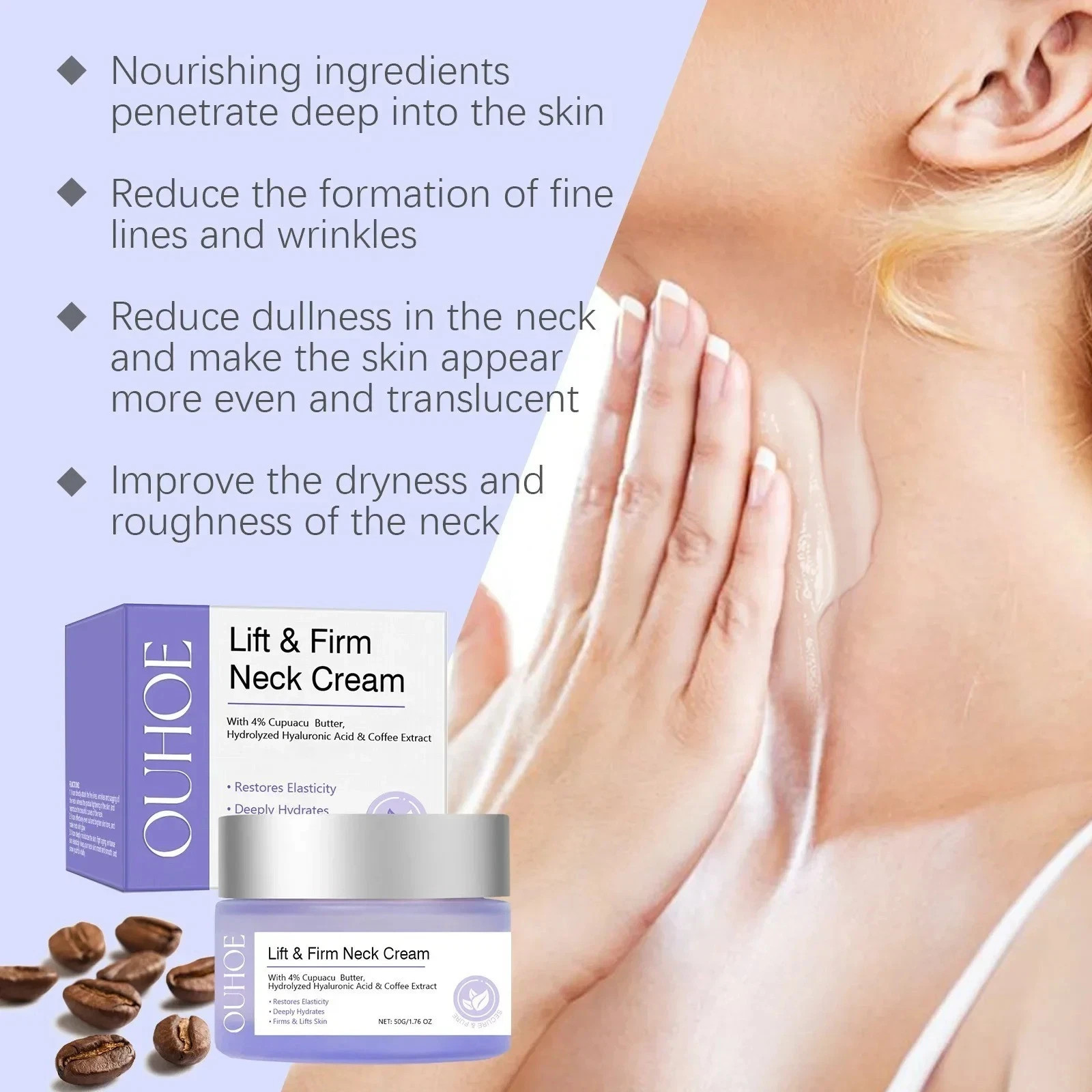 Go New Pure Beauty Tighten & Lift Neck Firming Cream – Anti-Aging Neck Creams fo