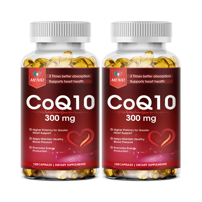 2X CoQ 10 Coenzyme Q10 Vegan Softgel 300mg Cardiovascular Heart Health 120 Caps