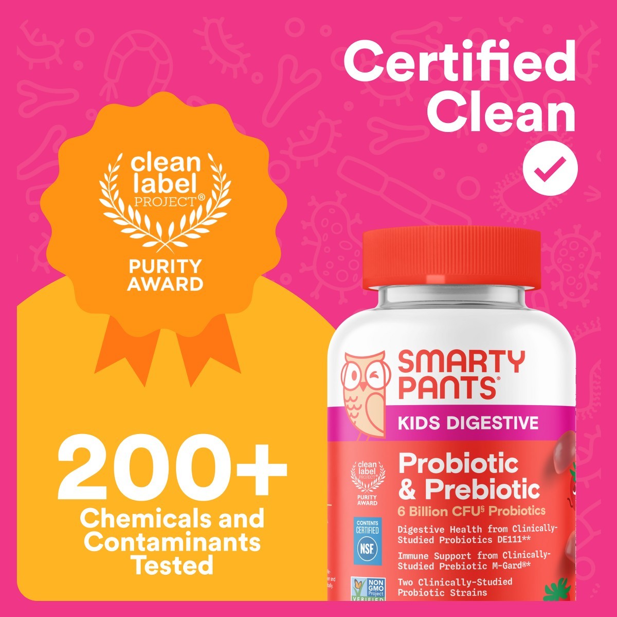 SmartyPants Kids Prebiotic & Probiotic & Digestive Health Vitamins – 45 ct