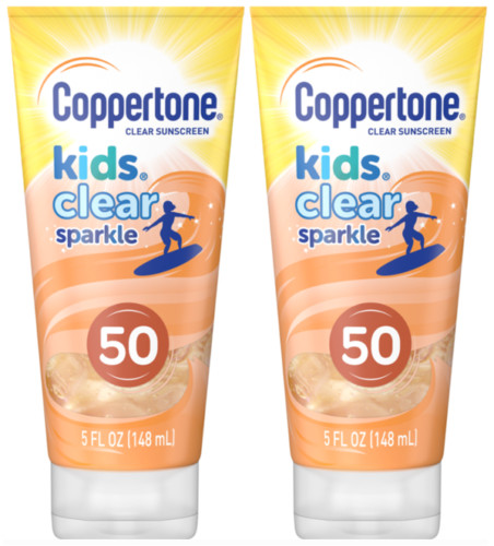BRAND NEW Coppertone Clear Sunscreen Kids Clear Sparkle 50 5 Ounces BUYER GET 2