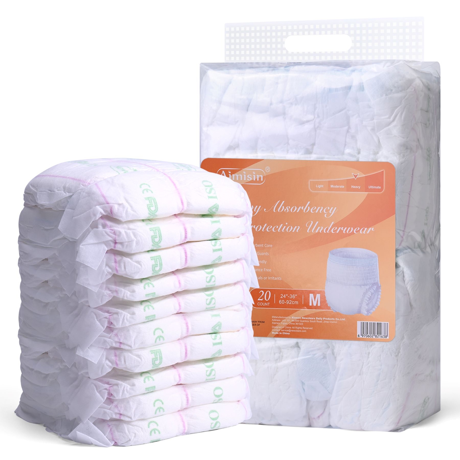 Aimisin Adult Incontinence Underwear for Men Women,Overnight Heavy Absorbency