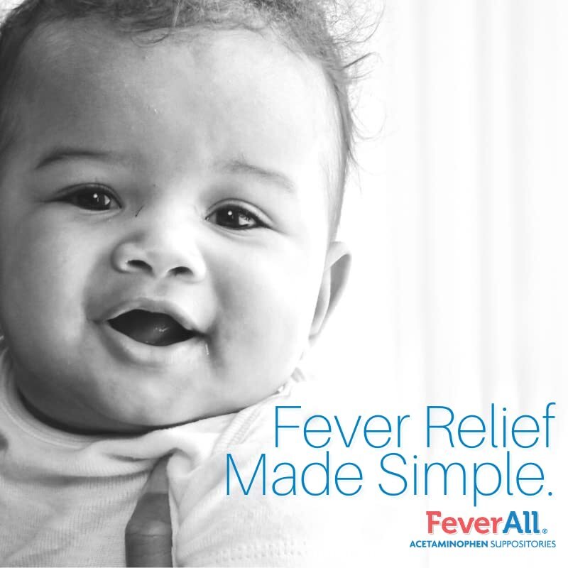 Infant Fever Relief Suppositories 80mg for Ages 6 to 36 Months 6 Count