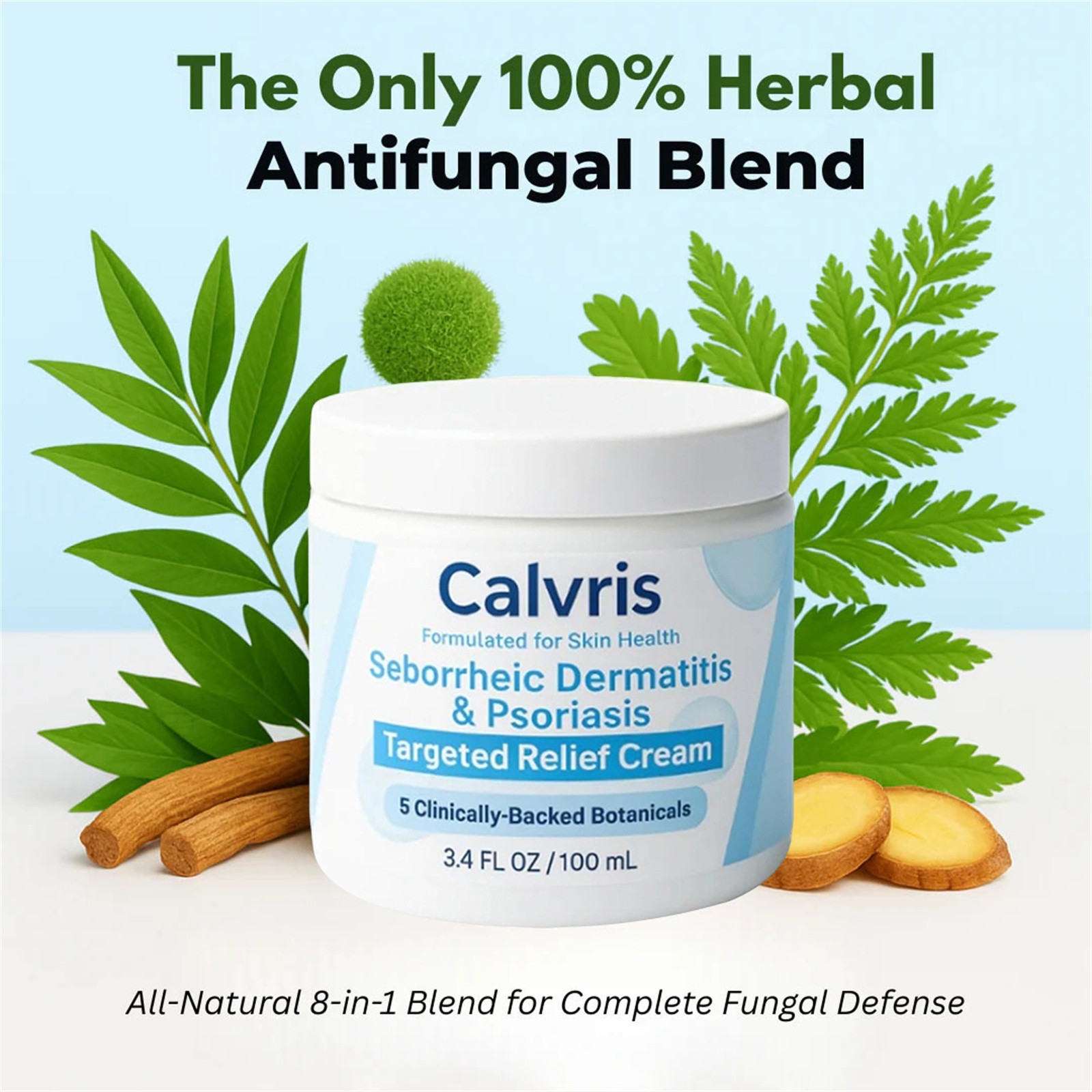 Calvris Seborrheic Dermatitis & Psoriasis Treatment Cream Beard Recovery Cream