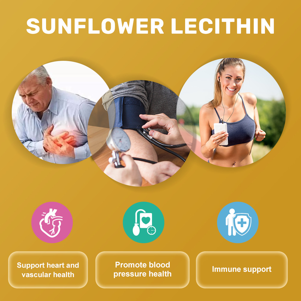 Sunflower Lecithin 1200mg with 360mg Phosphatidyl Cholin Prostate Support Health