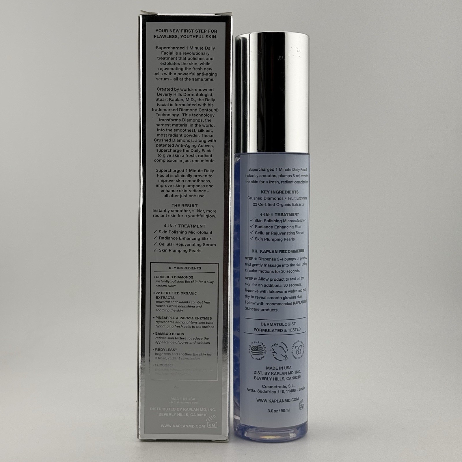 Kaplan MD Diamond Contour Supercharged 1 Minute Daily Facial Elixir 3 fl oz