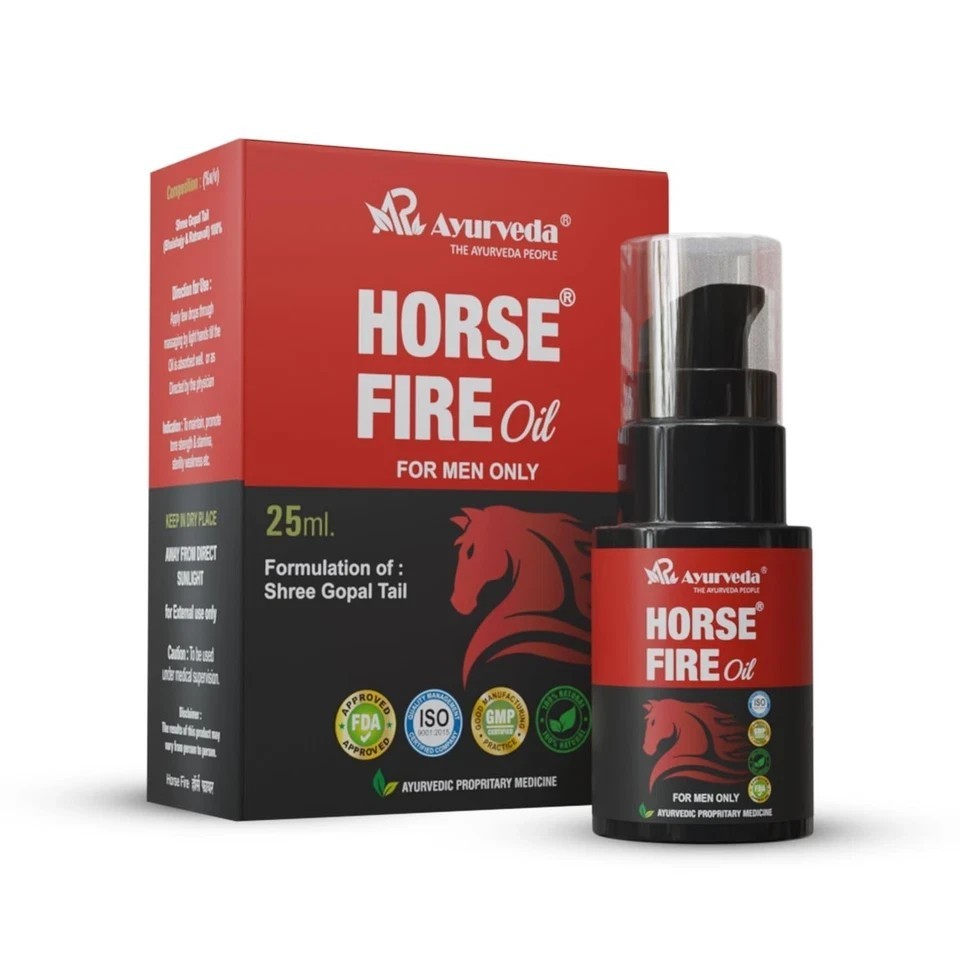 Horse Fire Ayurvedic Massage Oil for Men Blend of Pure and Natural Ingredients