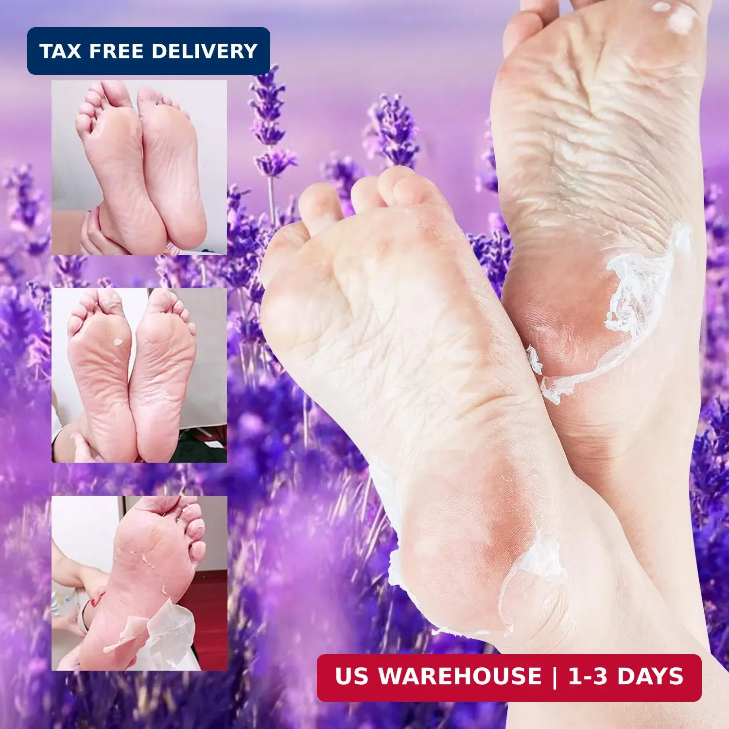 Share Foot Peeling Mask – 5 Pack Exfoliating Foot Peel Mask for Dry Cracked Feet