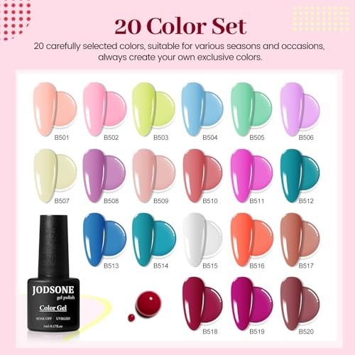 23 PCS Gel Polish Kit Colorful Fashion Classic Nail Gel Set 3 Bottles of B26