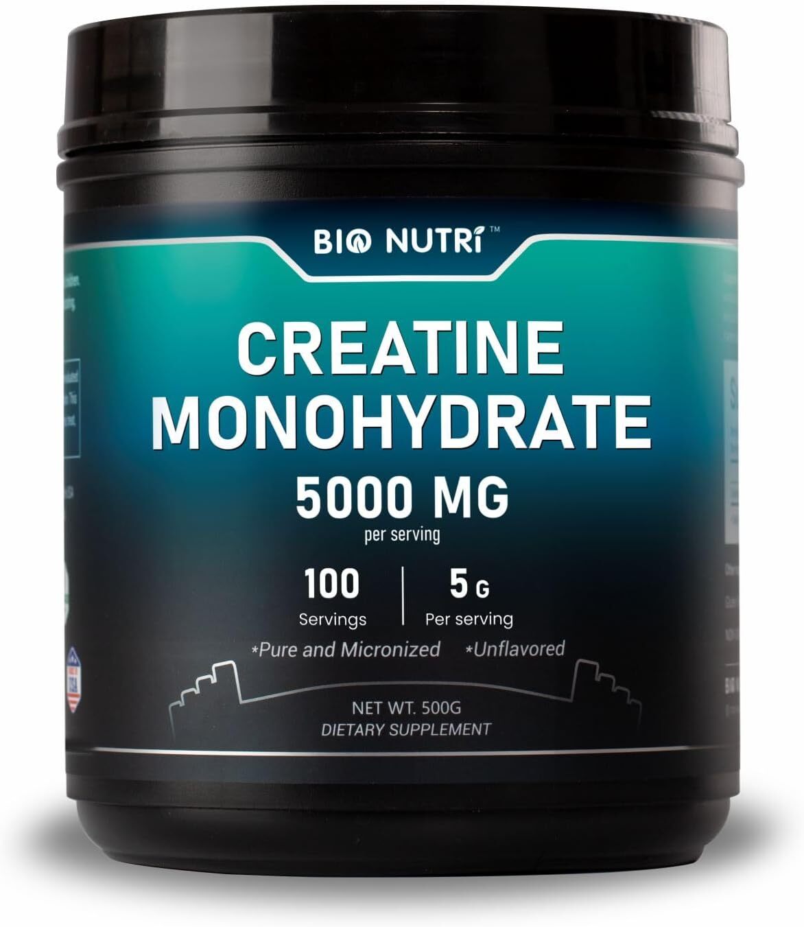 Pure Creatine Monohydrate Supplements Powder | 5000mg Per Serving | BY BIO NUTRI