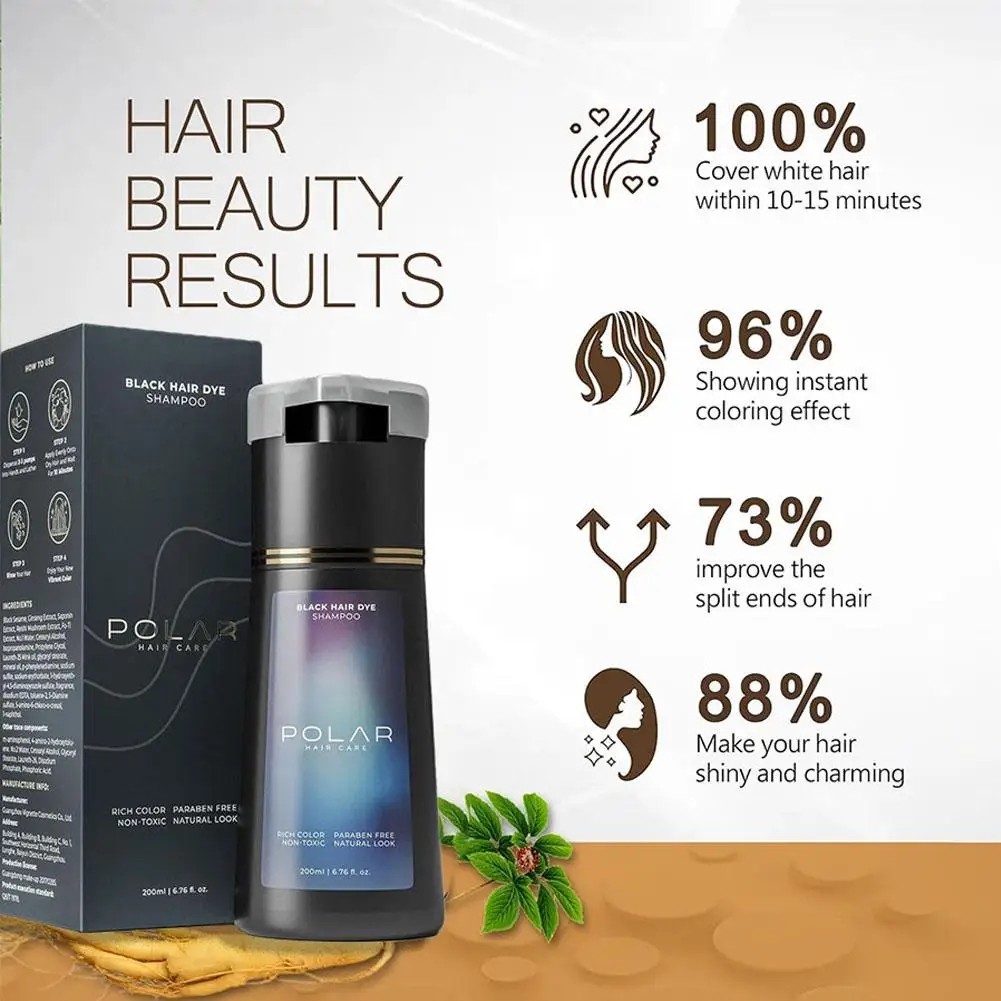 Polar-Hair Dye Shampoo Polar Hair Care, Hair Care Shampoo 200ML/6.7 OZ 4 Colors