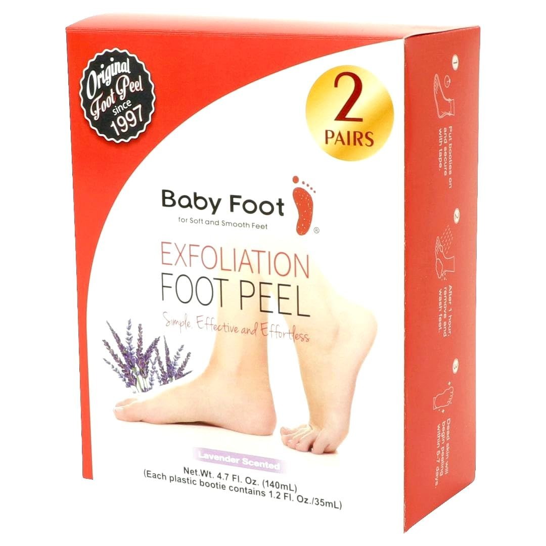 Baby Foot Exfoliating Foot Peel Lavender Scented Soft Feet (2PACK) 08/2027