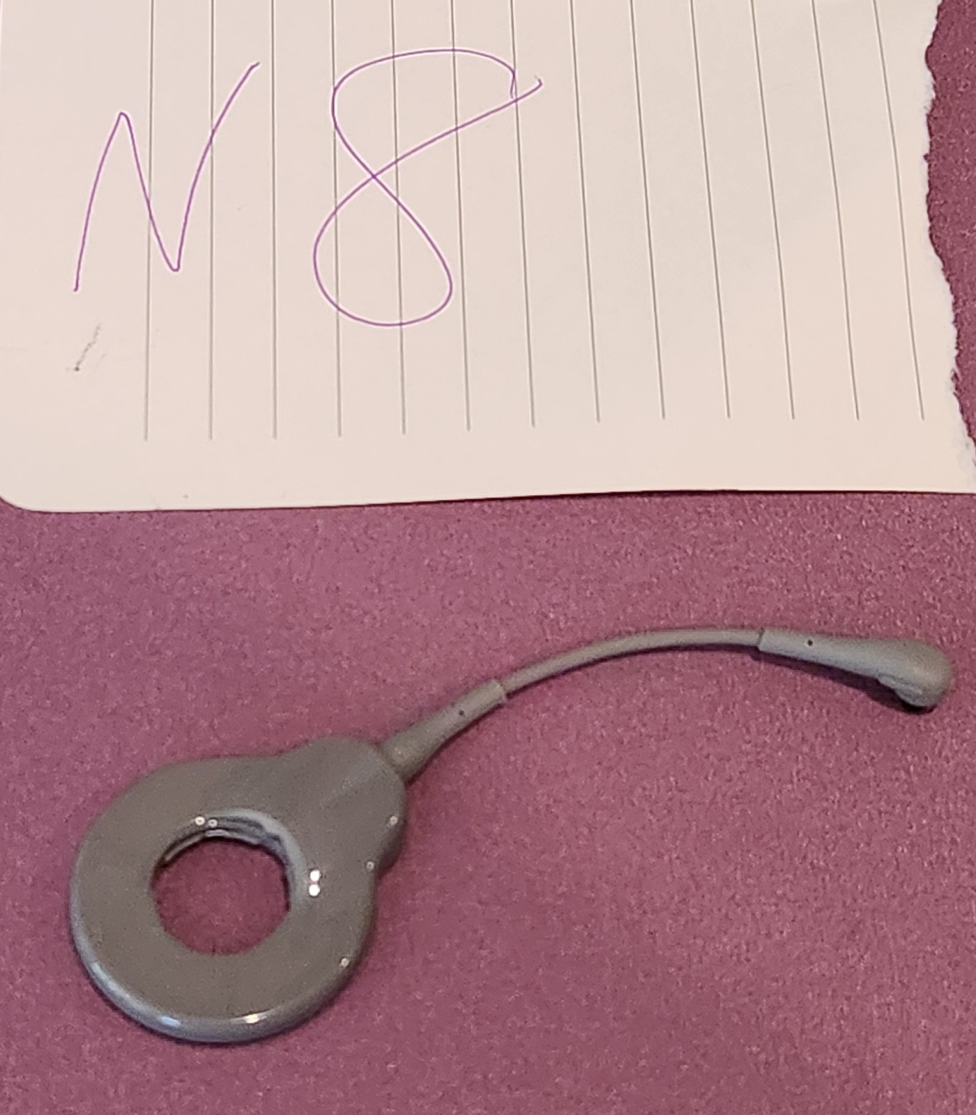 1 COCHLEAR PART 6cm SLIM LINE COIL / CABLE FOR NUCLEUS 8~N8 GREY GRAY EXC COND.