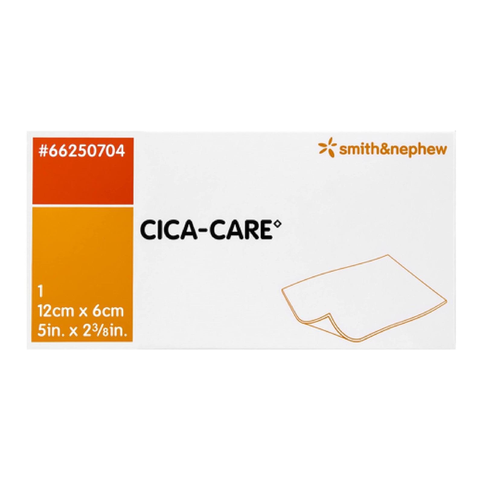 Silicone Gel Sheet Scar Management 12 cm by 6 White Orange CICA Care PHARMAIDEA