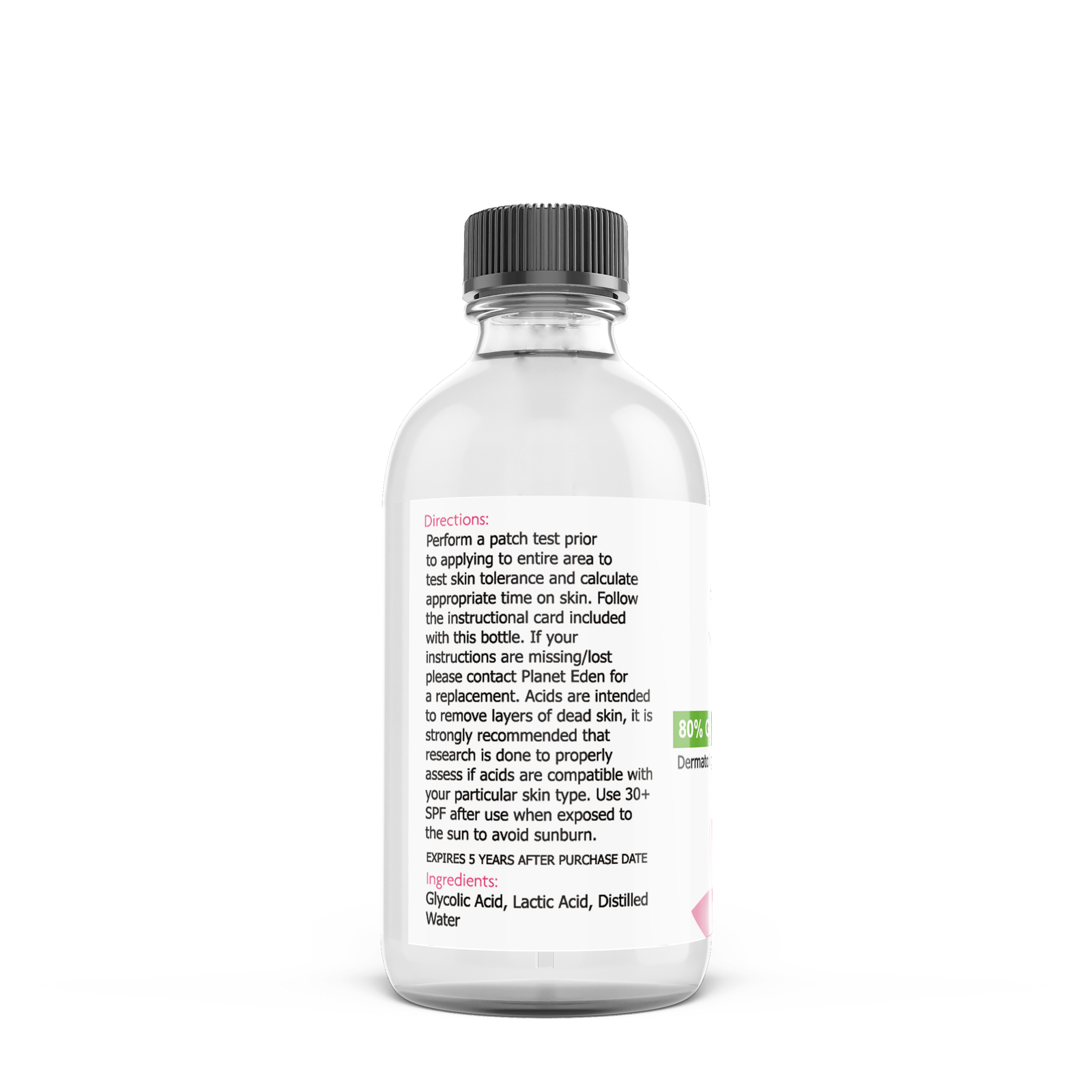 80% Gly-lactic Glycolic and Lactic Acid Skin Chemical Face Peel for Exfoliation