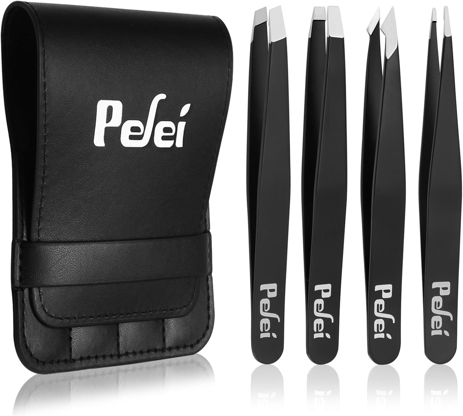 Professional Stainless Steel Tweezers Set for Eyebrows and Splinters