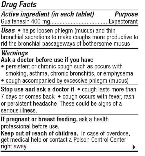 Gericare MUCUS Relief CAPLETS 400mg 100 ct ( 4 bottles ) ^