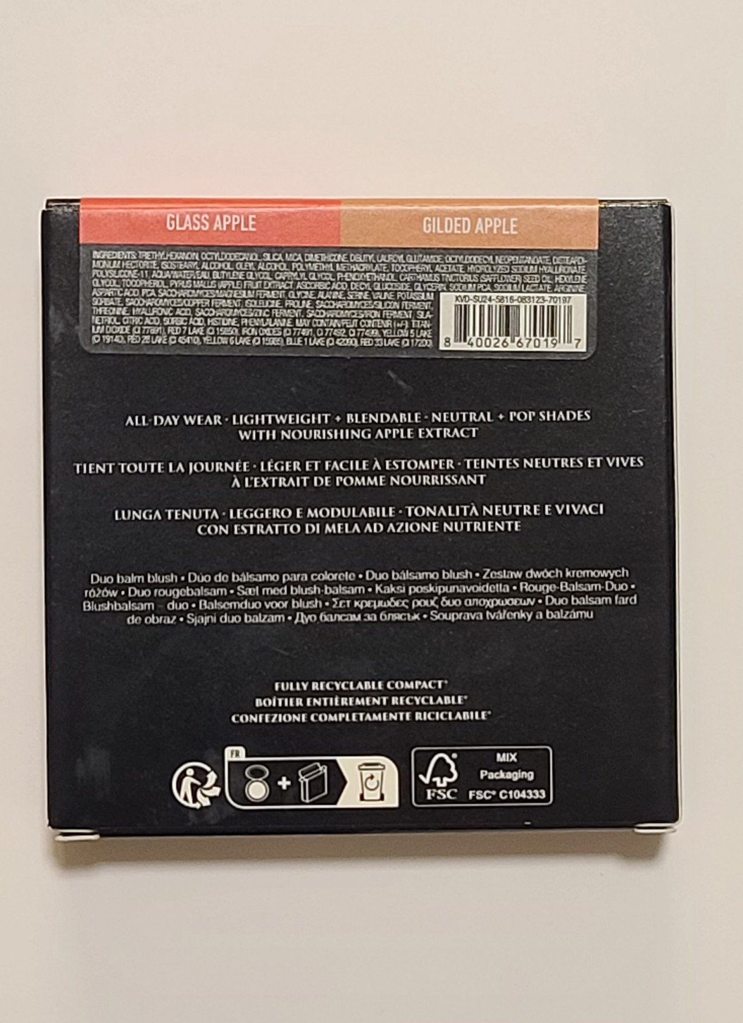 KVD Good Apple Blush Balm Duo Elusive Orchard 2 x 0.105 Oz. in New Box