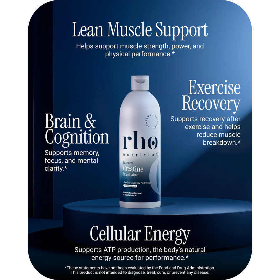 Rho Nutrition Liposomal Creatine Monohydrate – Muscle Recovery Energy Supports