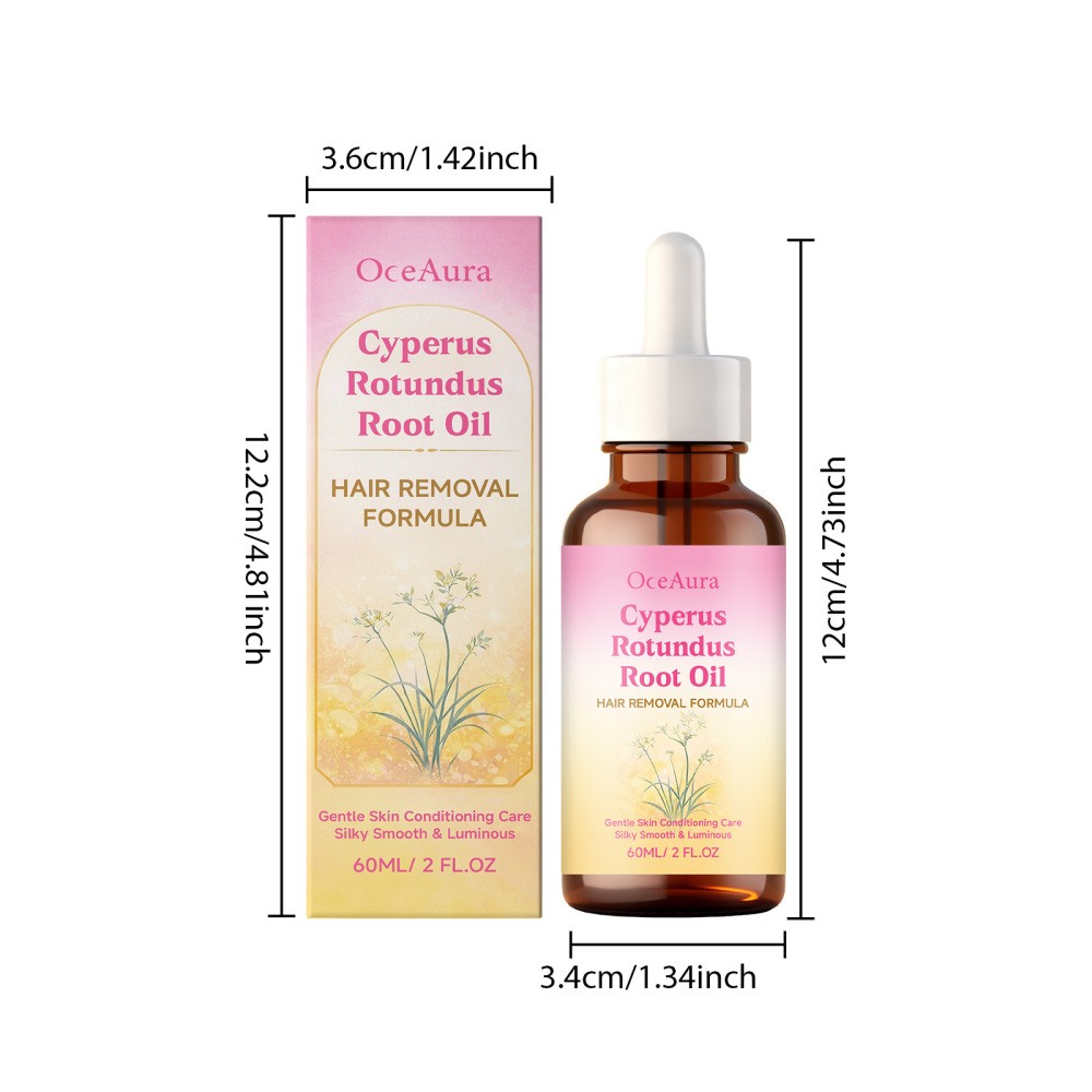 Cyperus Rotundus Oil For Hair Removal Reducing Body Hair Growth 2 Fl Oz/60 ml