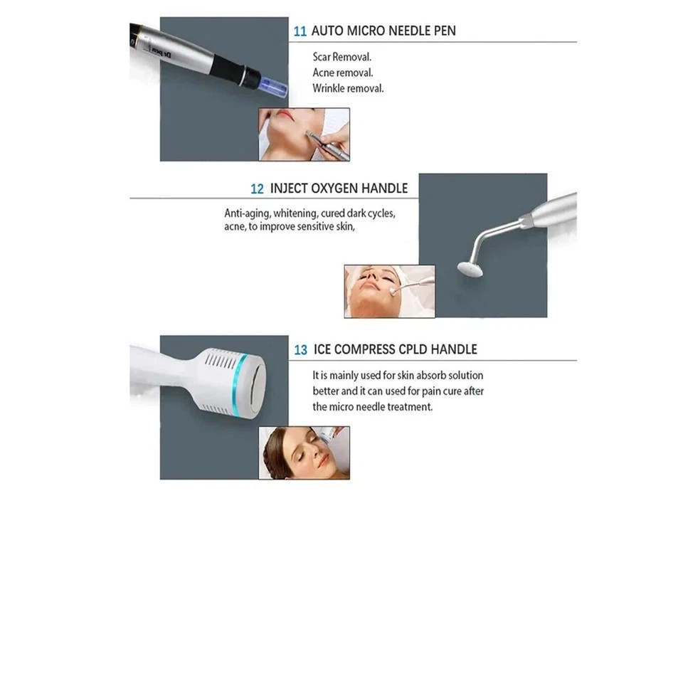 14in1 Hydra Spa Facial Beauty Machine Hydro Dermabrasion Face Skin Cleaning Face