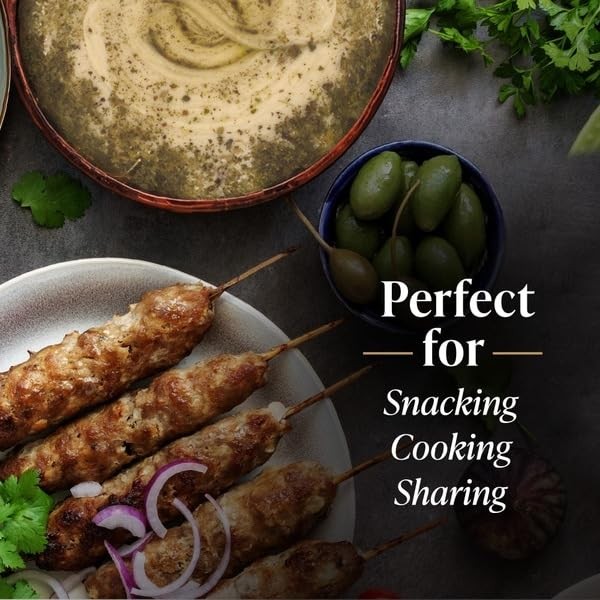 Mediterranean Herb Hummus, Creamy Chickpea Dip, 10 oz, with Garlic, Olive Oil &