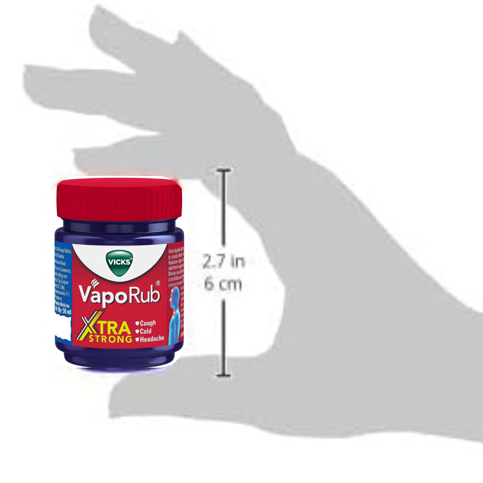Vicks VapoRub Xtra Strong 50ml – Cough, Cold, Headache Relief menthol blend