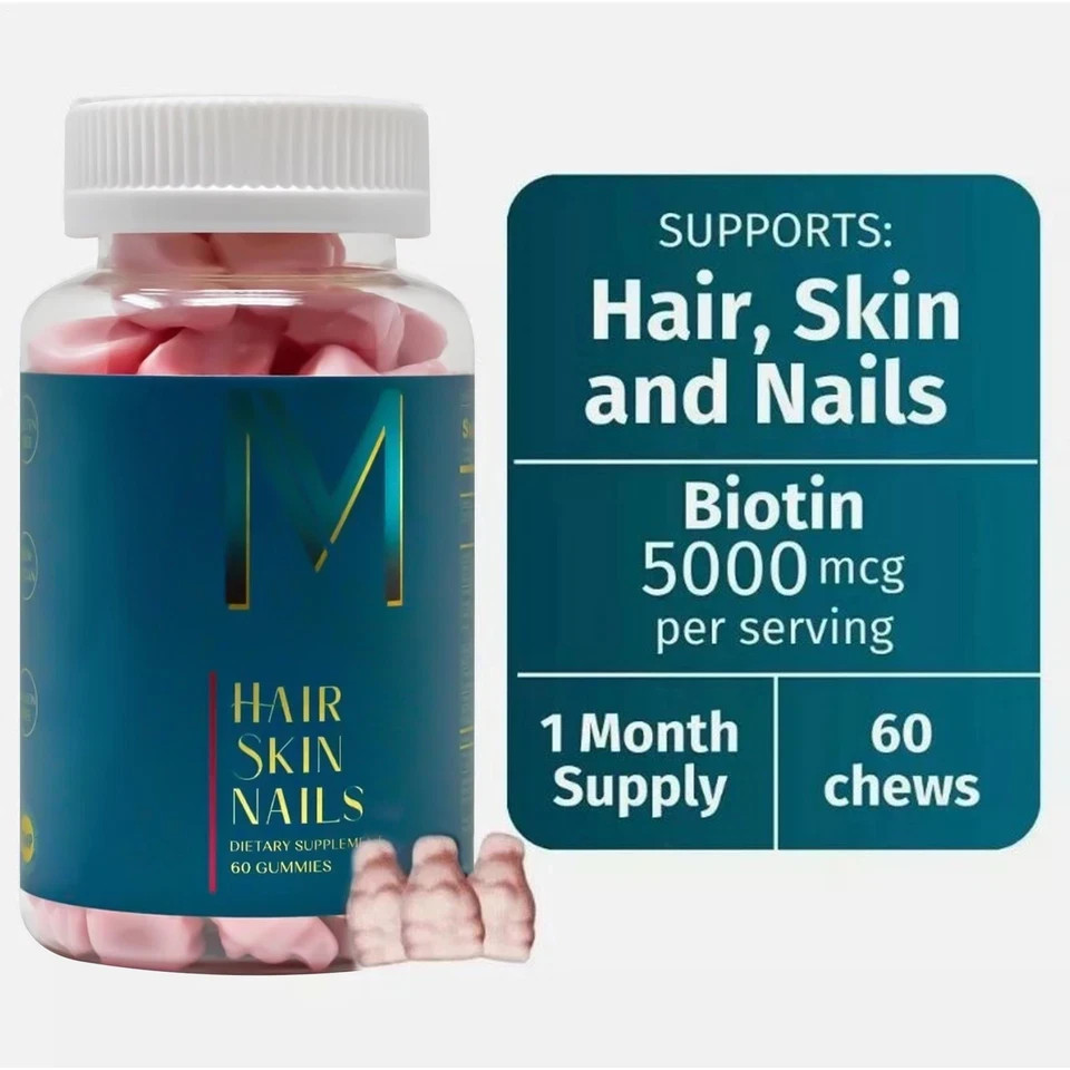 WEEM Hair Skin and Nails Gummies – Supports Healthy Hair – Vegan biotin Vitam