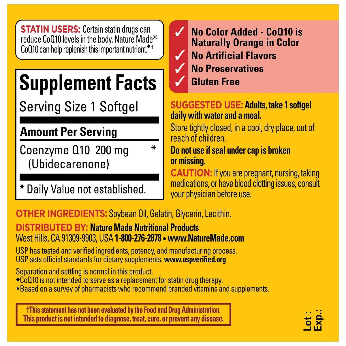 Nature Made CoQ10 200mg, CoQ10 200mg Softgels for Heart Health Support- 30ct