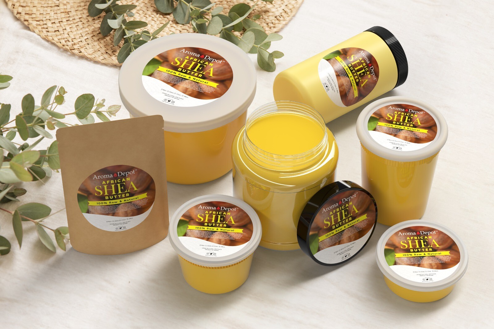 8oz Organic African Shea Butter Yellow Raw From GHANA Natural UNREFINED Pure